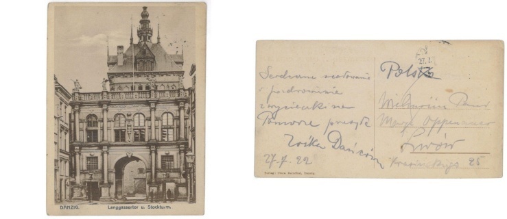 Pocztówka znad morza sprzed 100 lat w muzeum w Elblągu