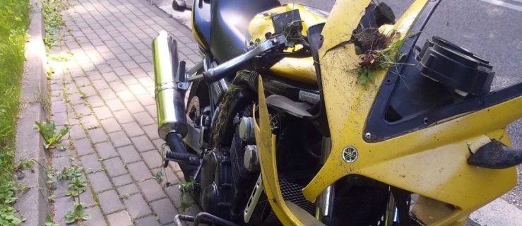 Zbyt szybka jazda motocyklem zakończyła się wypadkiem