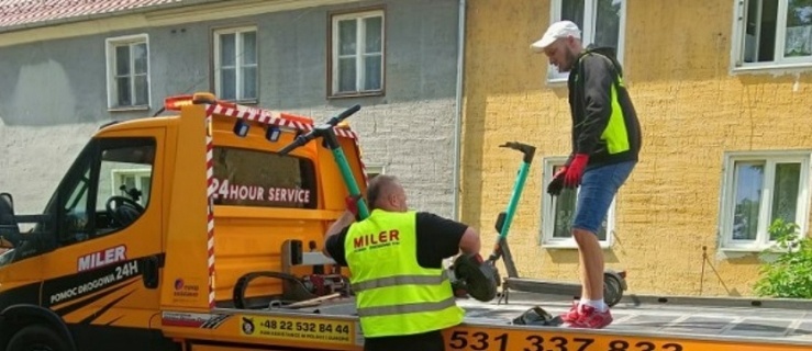 Strażnicy miejscy odholowali...hulajnogi