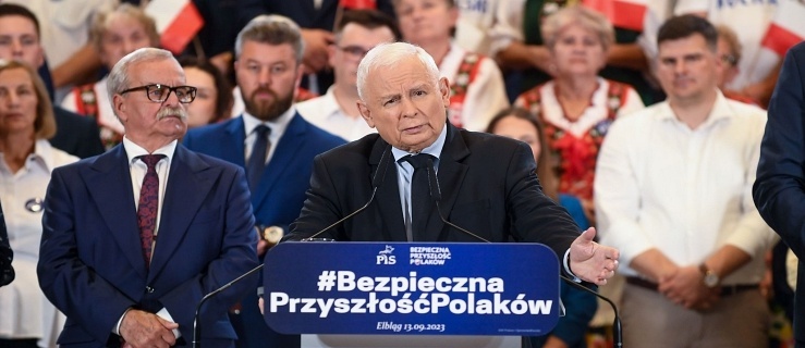 Prezes PiS Jarosław Kaczyński w Elblągu