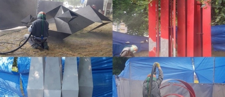 Koniec remontu czterech form przestrzennych na Al. Tysiąclecia
