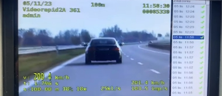 200 km/h po „siódemce” niedaleko Elbląga