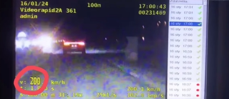 200 km/h po „siódemce” niedaleko Elbląga