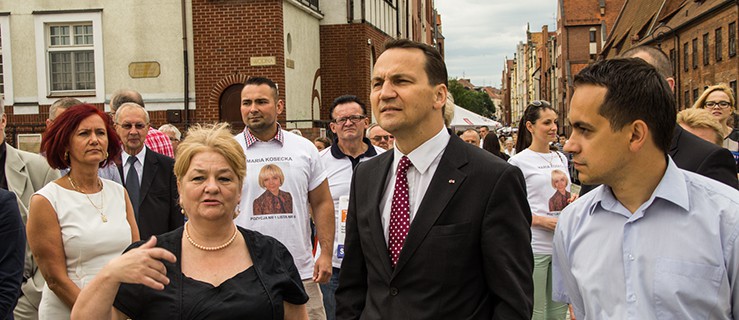 Radosław Sikorski w Elblągu. Minister poparł Elżbietę Gelert