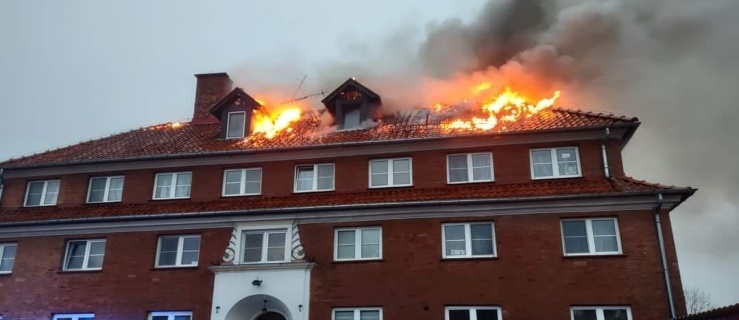 Płonął zabytkowy budynek redemptorystów w Braniewie
