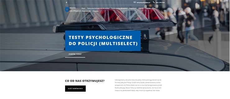 Testy psychologiczne do policji