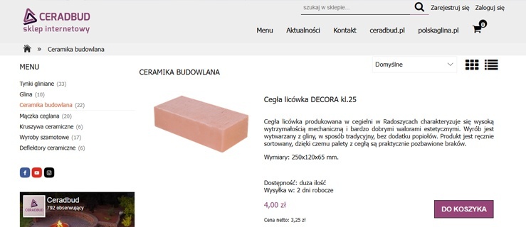 Ceramika budowlana - Sklep budowlany CERADBUD