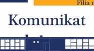 Komunikat dotyczący filii biblioteki przy al. J. Piłsudskiego