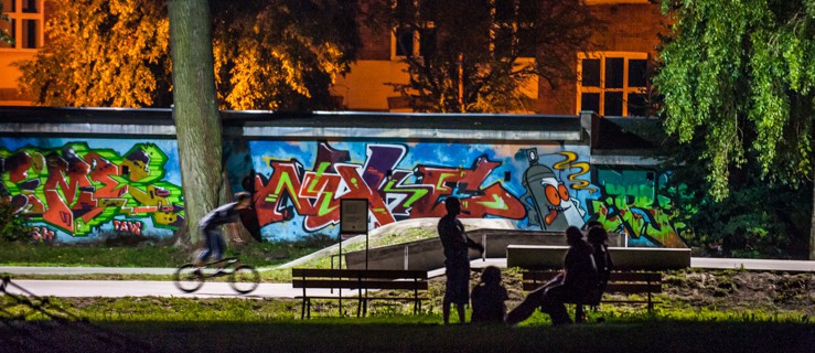 Elbląski skatepark żyje nawet nocą