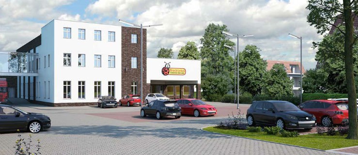 wizualizacja nowej Biedronki na ul. Żeromskiego 1