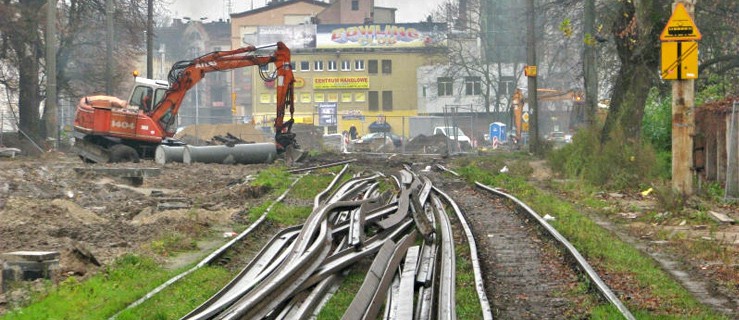 Wymiana torów tramwajowych na drodze nr 503