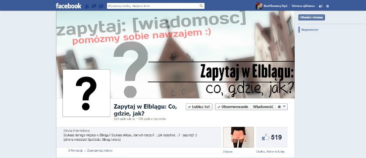 Zapytaj w Elblągu: Co, gdzie, jak? - nowy profil na portalu społecznościowym Facebook
