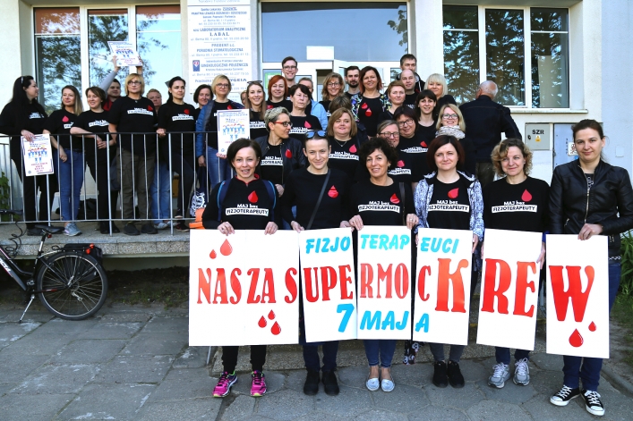Akcją oddawania krwi rozpoczęli ogólnopolski protest. 