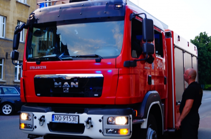 Alarm czujki tlenku węgla na Żeromskiego. W domu było 9-cio dniowe dziecko!