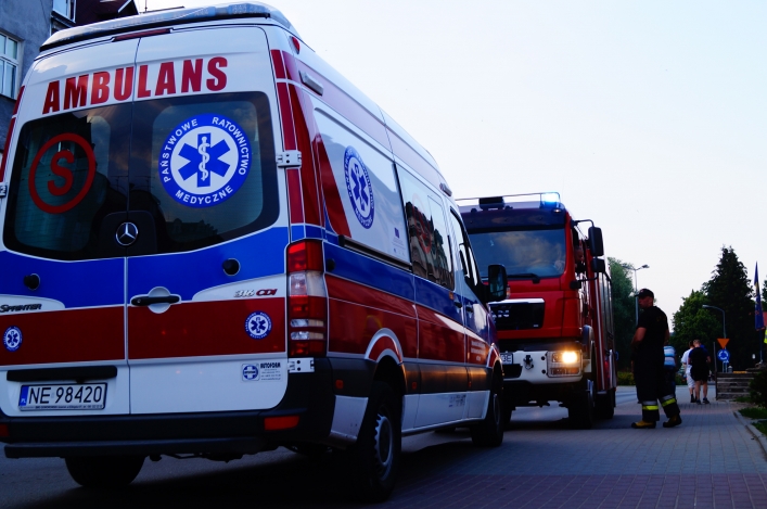 Alarm czujki tlenku węgla na Żeromskiego. W domu było 9-cio dniowe dziecko!