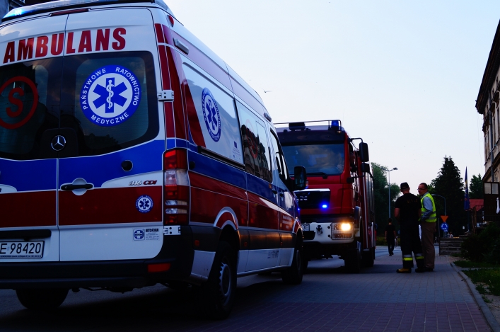 Alarm czujki tlenku węgla na Żeromskiego. W domu było 9-cio dniowe dziecko!