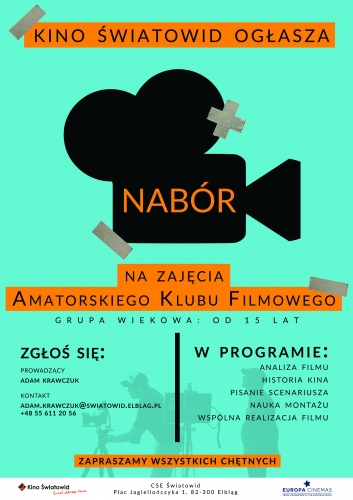 Amatorski Klub filmowy. Rusza nabór do grupy!