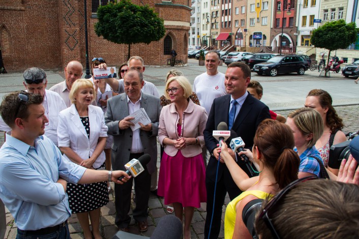Andrzej Duda (PIS): Przyjeżdża Donald Tusk i boi się wyjść do ludzi