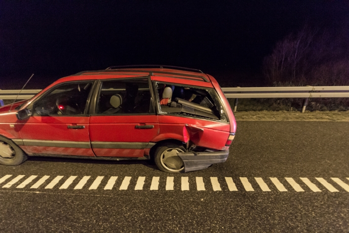 Audi uderzył w tył Passata