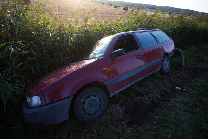 Bogaczewo: Pijany kierowca zjechał do rowu