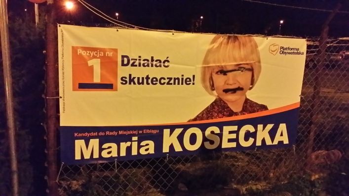 Brutalna walka wyborcza trwa. Ktoś zniszczył plakaty radnej
