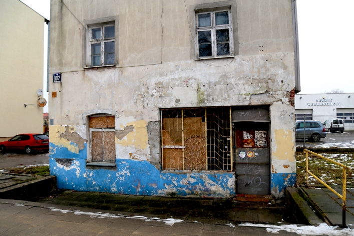 Budynki przeznaczone do rozbiórki przy Alei Grunwaldzkiej