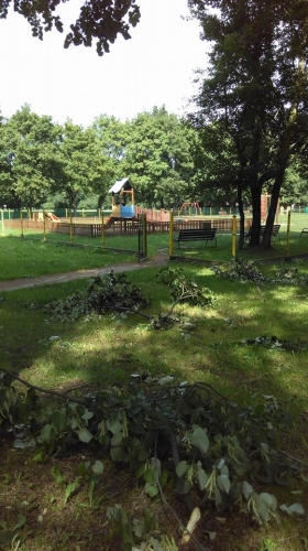 Burza nad Elblągiem - 1/2 sierpnia 2017 r.