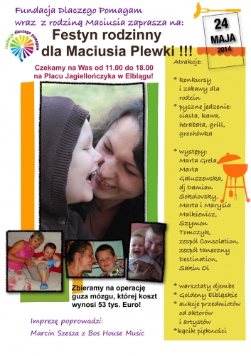 Charytatywny Festyn Rodzinny dla Maciusia Plewki