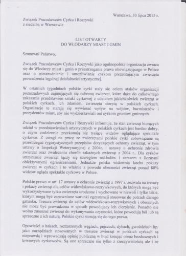 Cyrk w Elblągu kontra petycja – kto zwycięży?
