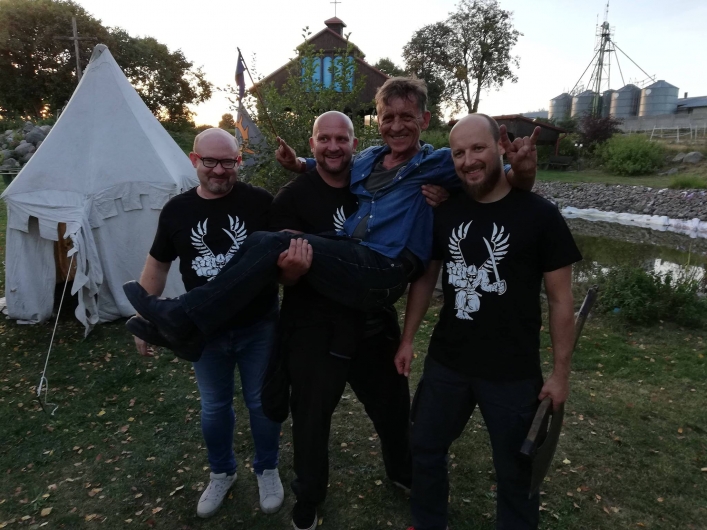 Członkowie Elbląskiego Bractwa Historycznego na Pikniku Historycznym w Boleszynie