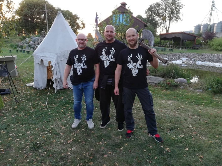 Członkowie Elbląskiego Bractwa Historycznego na Pikniku Historycznym w Boleszynie