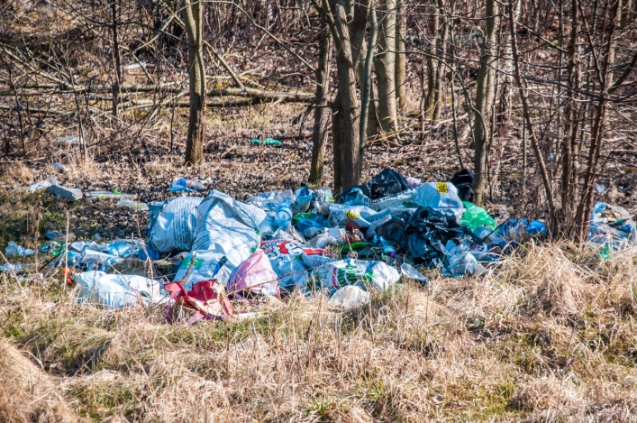 Wysypisko śmieci na Modrzewinie