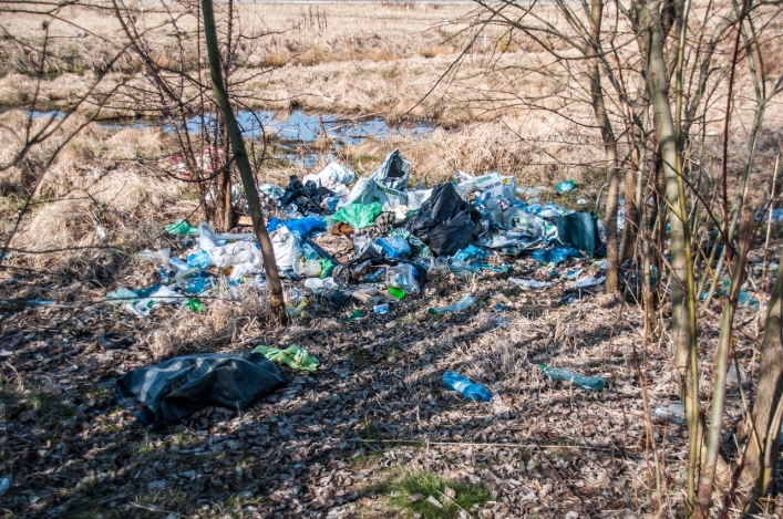 Wysypisko śmieci na Modrzewinie