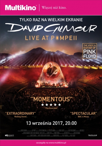 David Gilmour – Live at Pompeii 13 września 2017 w Multikinie! 