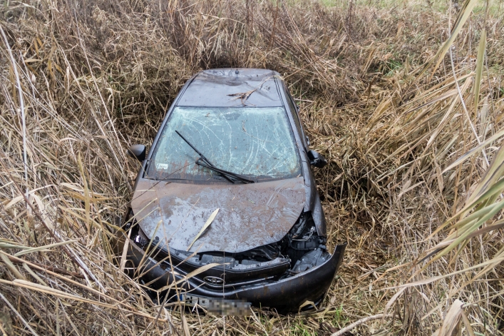 Droga w kierunku Malborka: Toyotą do rowu