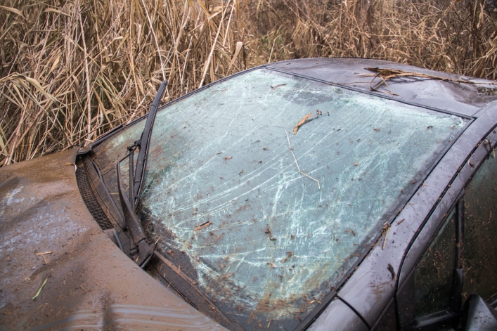 Droga w kierunku Malborka: Toyotą do rowu