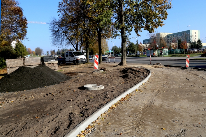 Elbląg. Budowa ronda przy Królewieckiej i Kościuszki