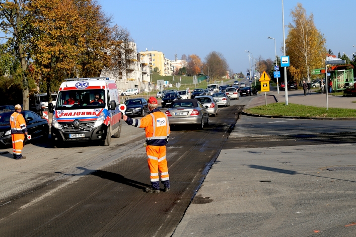 Elbląg. Budowa ronda przy Królewieckiej i Kościuszki