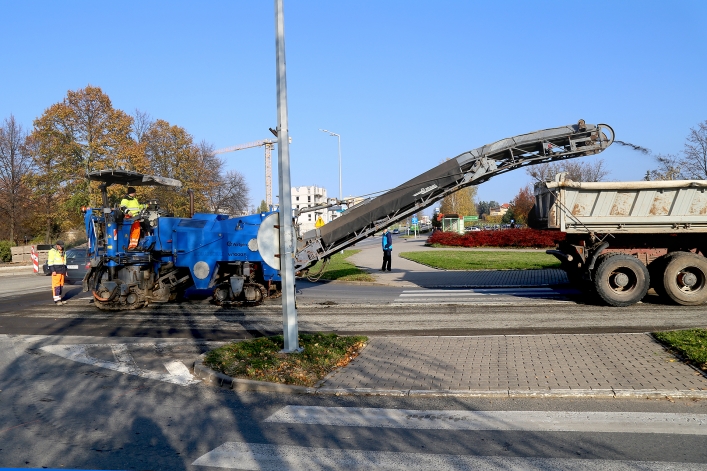 Elbląg. Budowa ronda przy Królewieckiej i Kościuszki