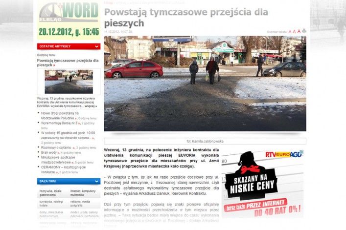 Elbląg w sieci. Testujemy strony www, które regularnie czytają elblążanie. Część 2 - info.elblag.pl