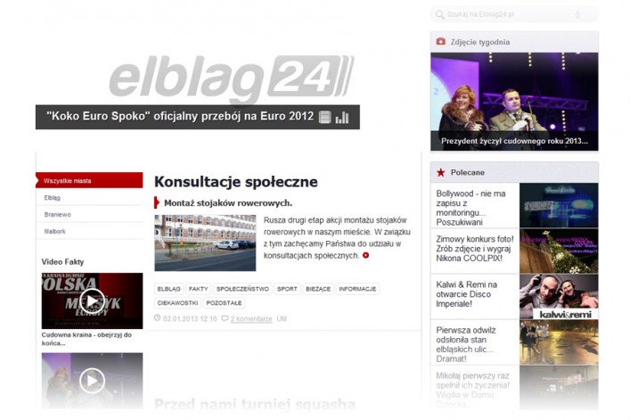 Elbląg w sieci. Testujemy strony www, które regularnie czytają elblążanie. Część 3 - elblag24.pl