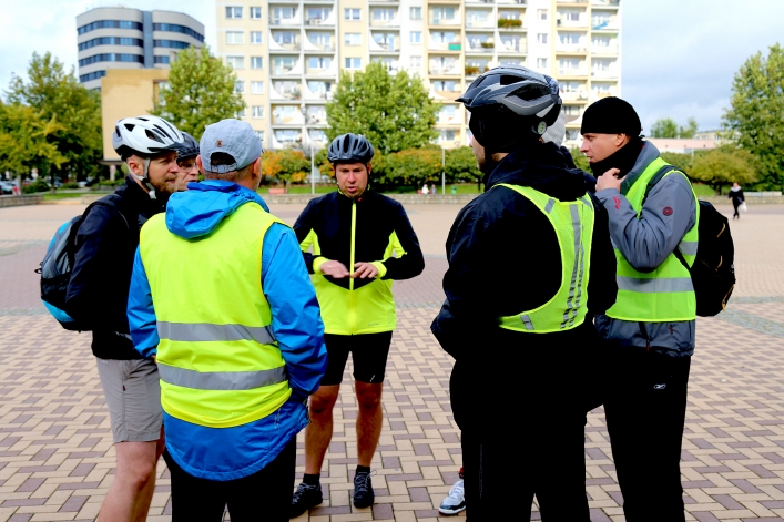 Elbląscy policjanci wzięli udział w sztafecie rowerowej 
