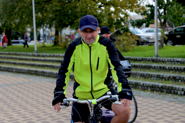 Elbląscy policjanci wzięli udział w sztafecie rowerowej 