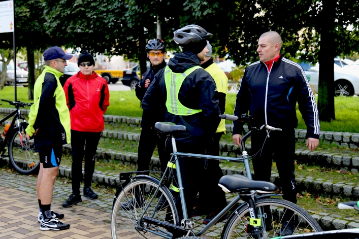 Elbląscy policjanci wzięli udział w sztafecie rowerowej 