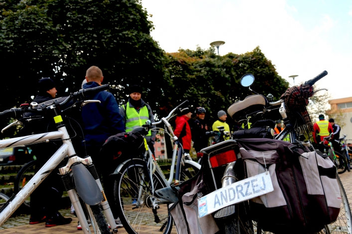Elbląscy policjanci wzięli udział w sztafecie rowerowej 