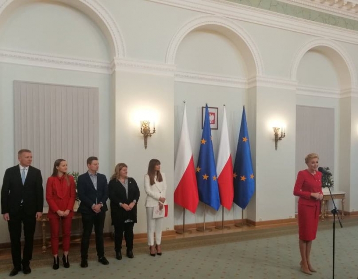 Elbląscy sportowcy z wizyta w Pałacu Prezydenckim 