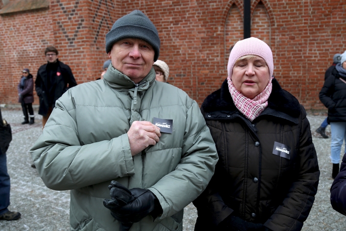 Elblążanie pożegnali śp. Pawła Adamowicza, prezydenta Gdańska 