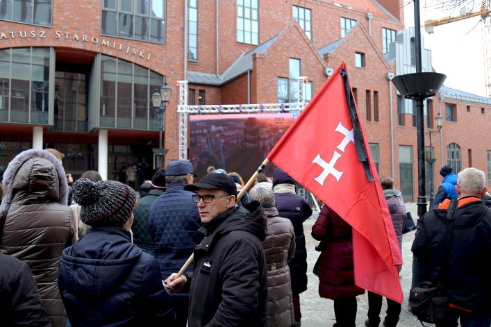 Elblążanie pożegnali śp. Pawła Adamowicza, prezydenta Gdańska 