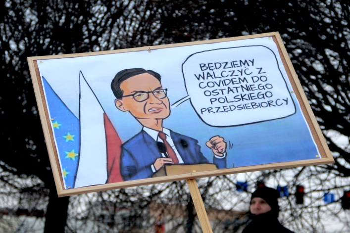 Elblążanie protestowali przeciwko segregacji sanitarnej 