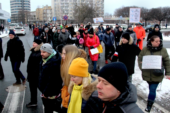 Elblążanie protestowali przeciwko segregacji sanitarnej 